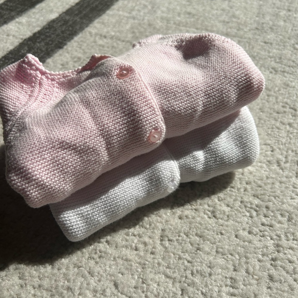 Two baby girl cardigans from Jacadi